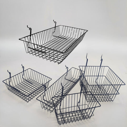 Black Heavy Duty Grid Mesh Retail Shop Display Basket