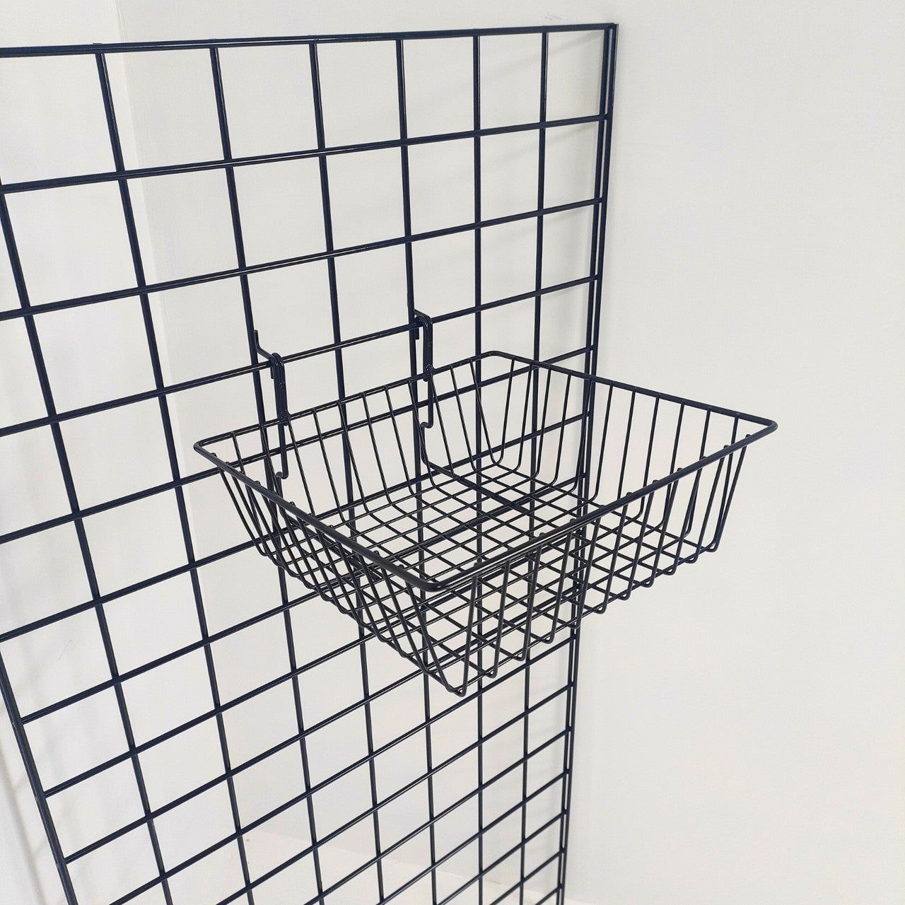 Black Heavy Duty Grid Mesh Retail Shop Display Basket