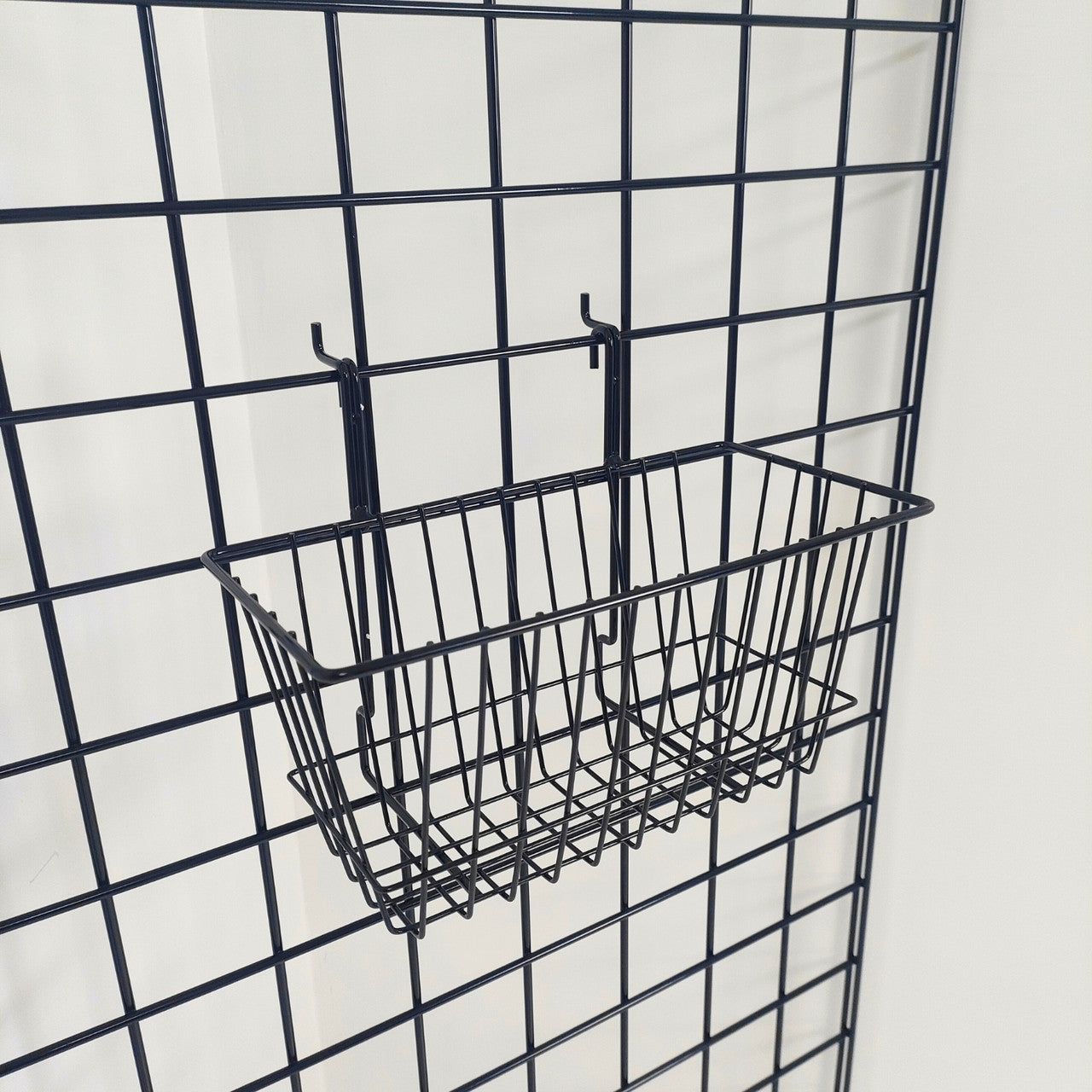 Black Heavy Duty Grid Mesh Retail Shop Display Basket
