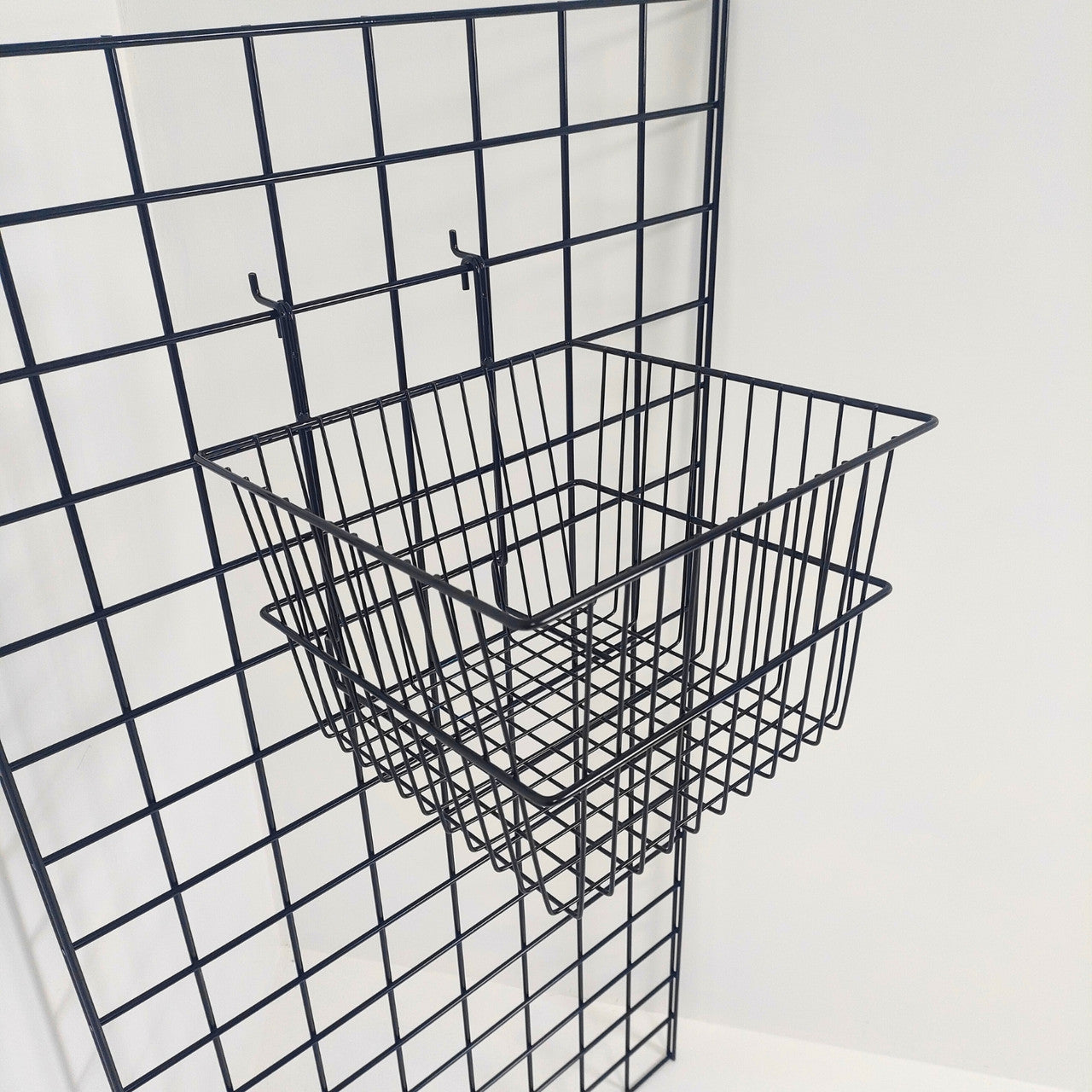 Black Heavy Duty Grid Mesh Retail Shop Display Basket