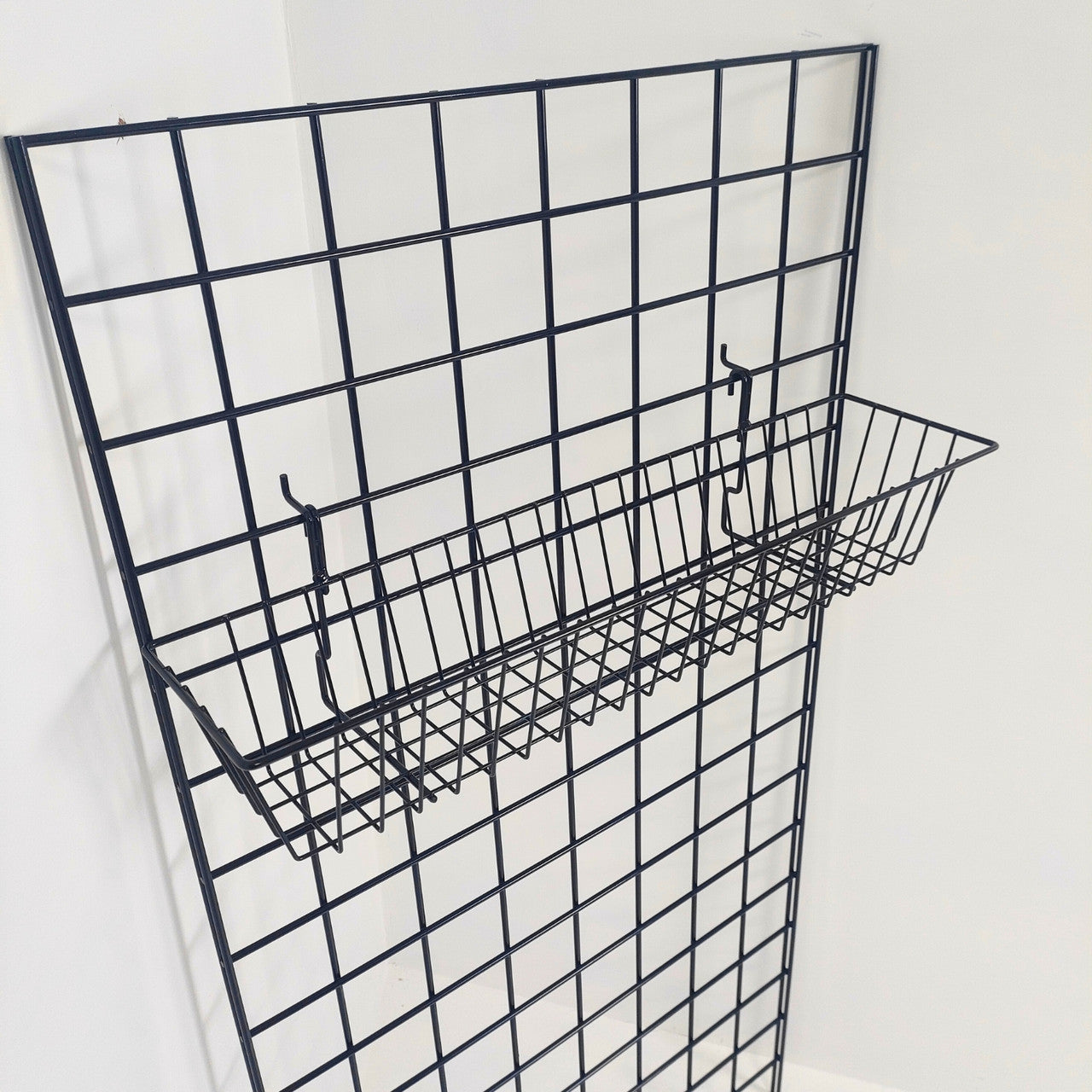 Black Heavy Duty Grid Mesh Retail Shop Display Basket