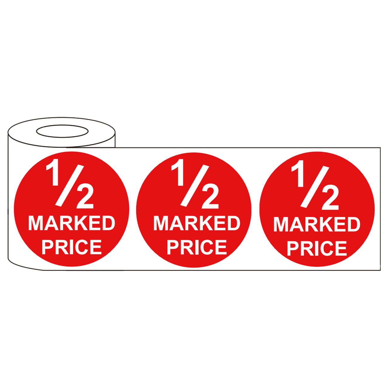 500x 45mm Round Adhesive Now 1/2 Price & 1/2 Marked Price Promotional Stickers