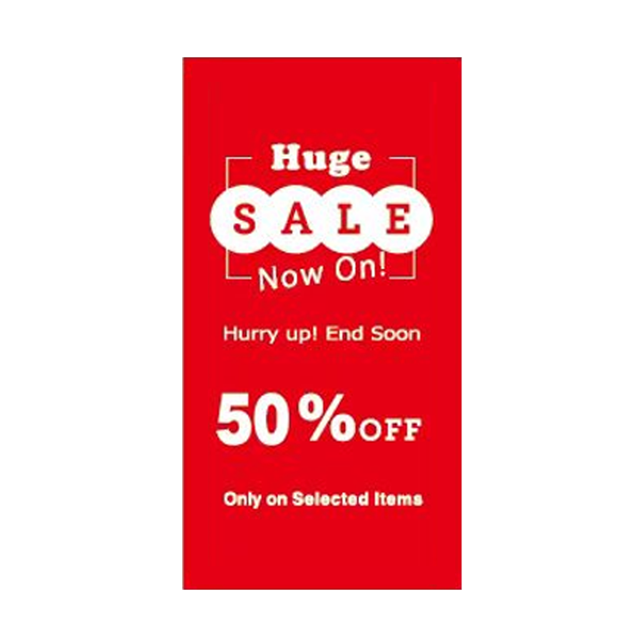 HUGE SALE NOW ON 25% - 50% - 75% Poster Window Display Sign