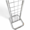 Chrome Gridmesh Tower Display for Retail & Exhibitions, Easy Assembly & Storage
