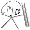 Chrome Spiral Clothes Rail Display Stand with Castors