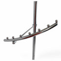 Chrome Spiral Clothes Rail Display Stand with Castors