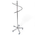 Chrome Spiral Clothes Rail Display Stand with Castors