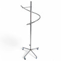 Chrome Spiral Clothes Rail Display Stand with Castors