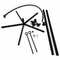 Black Spiral Clothes Rail Display Stand with Castors