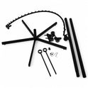 Black Spiral Clothes Rail Display Stand with Castors