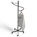 Black Spiral Clothes Rail Display Stand with Castors