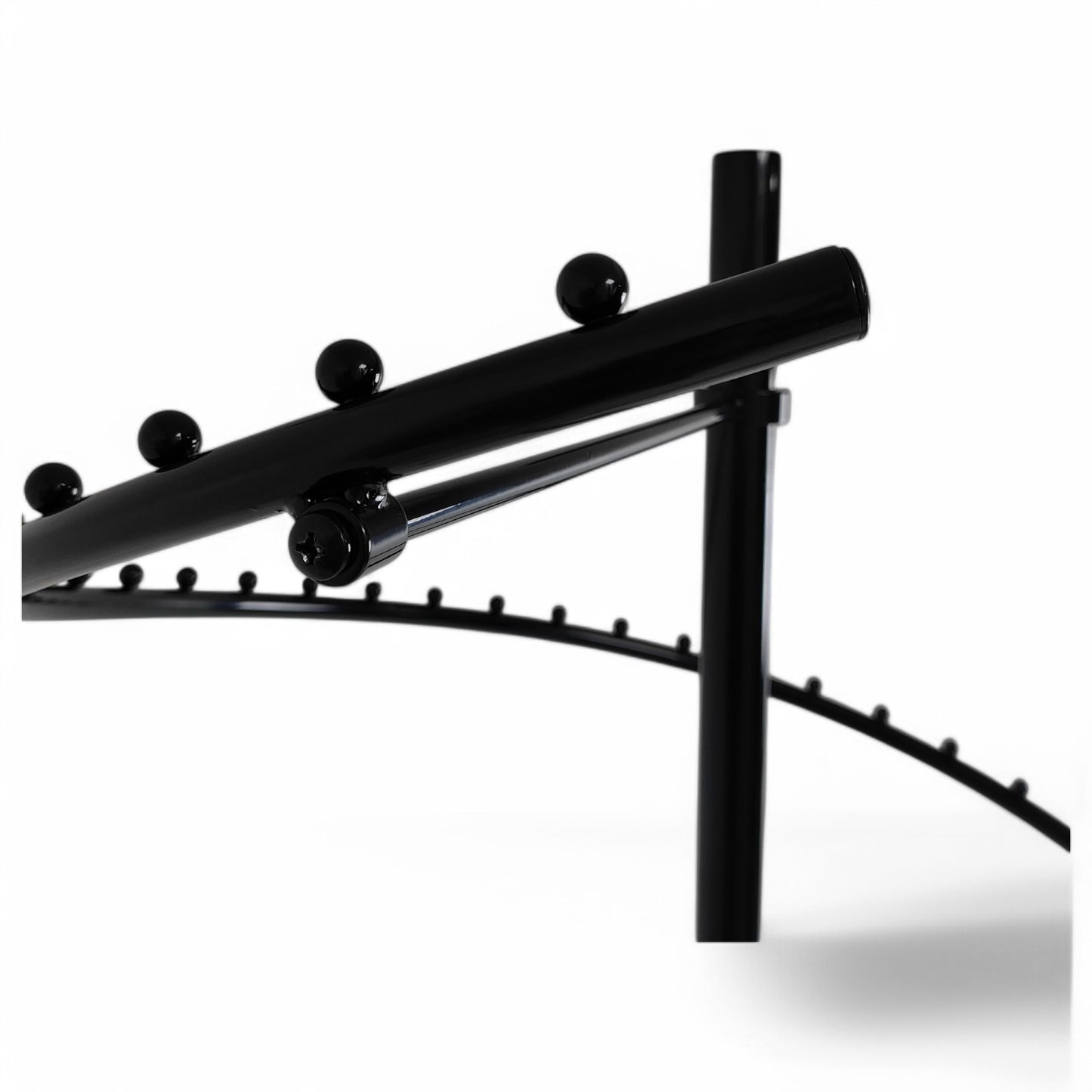 Black Spiral Clothes Rail Display Stand with Castors