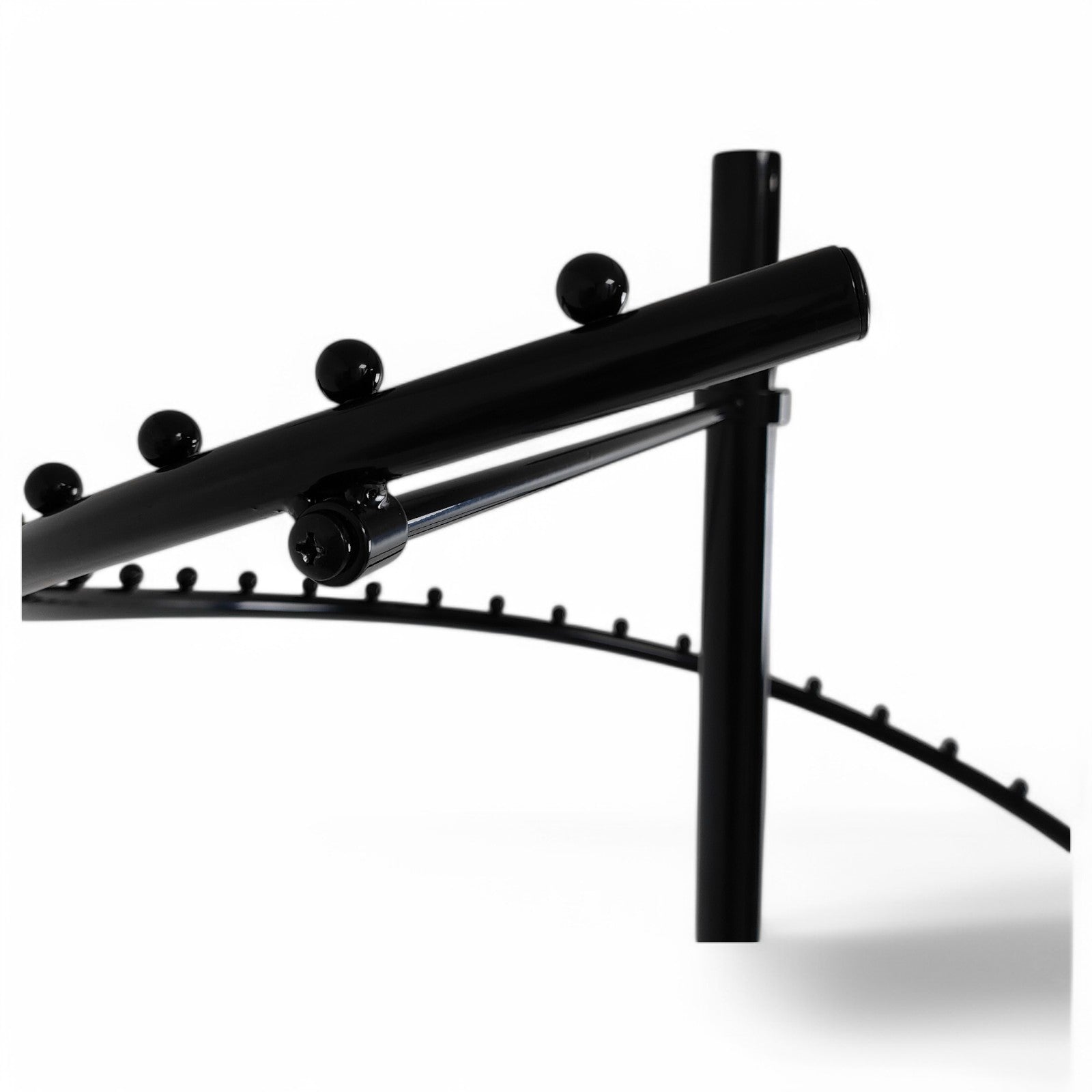 Black Spiral Clothes Rail Display Stand with Castors