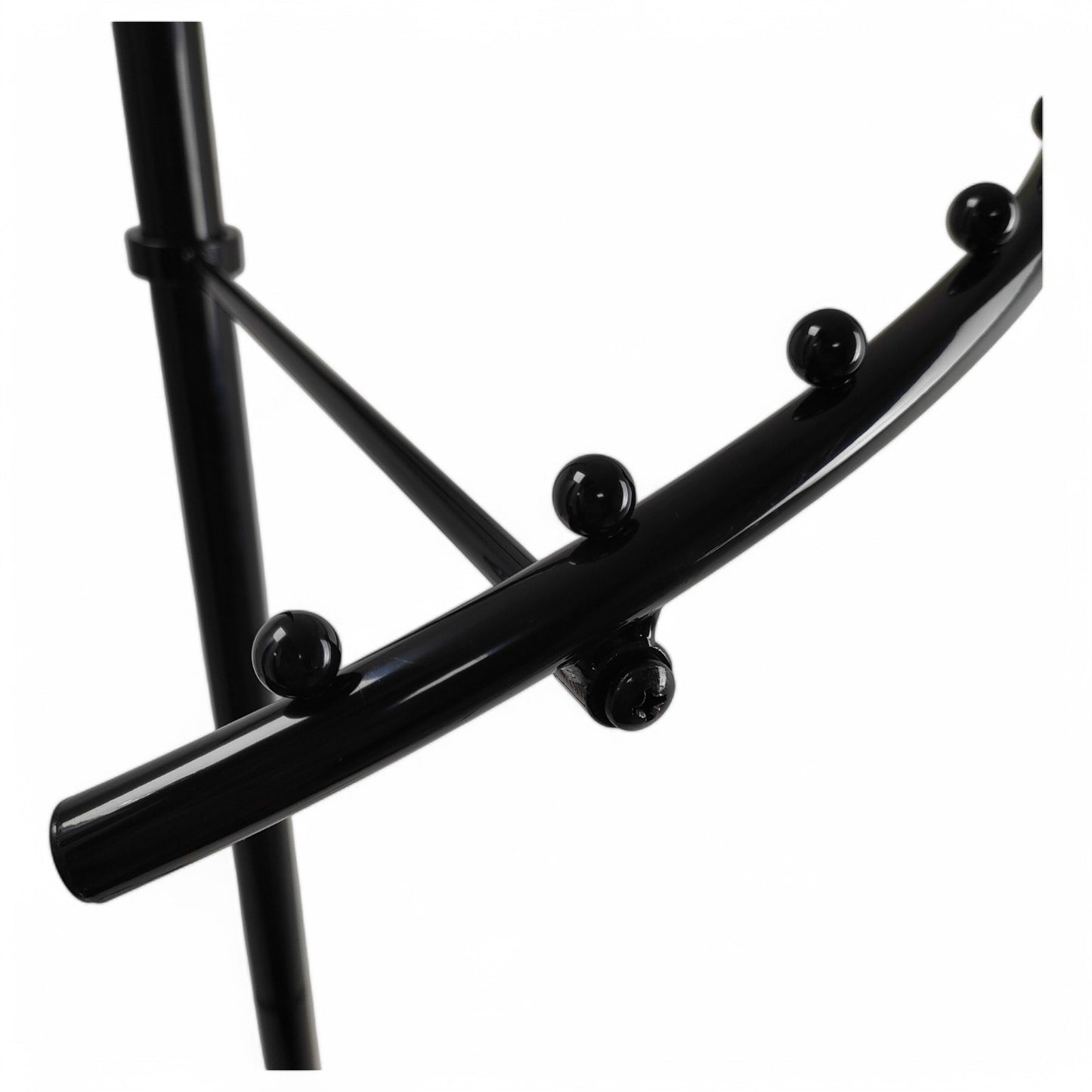 Black Spiral Clothes Rail Display Stand with Castors