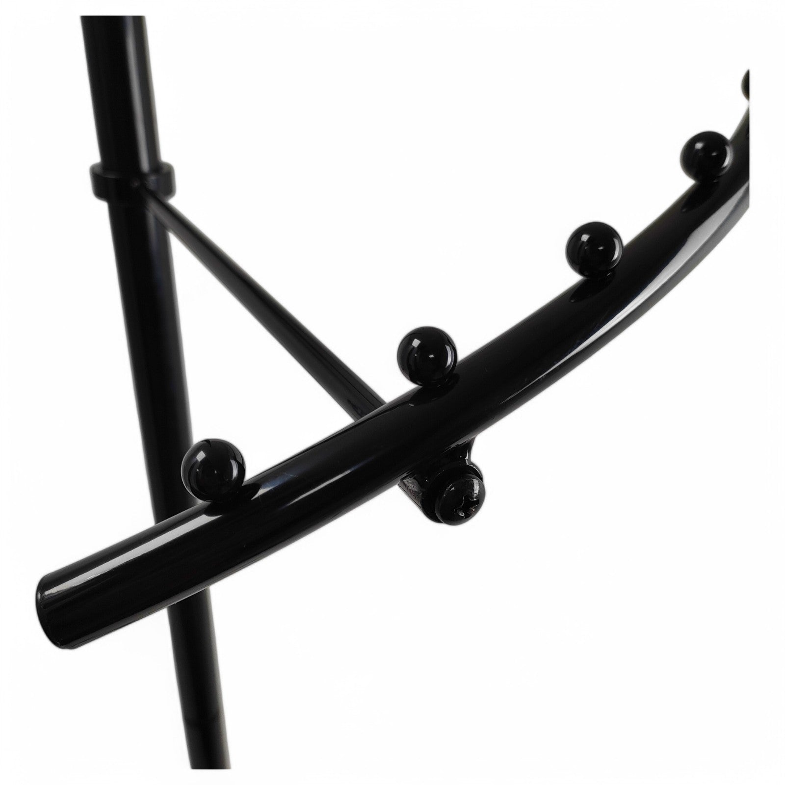 Black Spiral Clothes Rail Display Stand with Castors