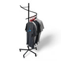 Black Spiral Clothes Rail Display Stand with Castors