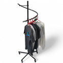 Black Spiral Clothes Rail Display Stand with Castors