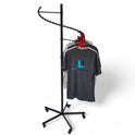 Black Spiral Clothes Rail Display Stand with Castors