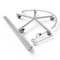 White Spiral Clothes Rail Display Stand with Castors