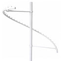 White Spiral Clothes Rail Display Stand with Castors