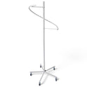 White Spiral Clothes Rail Display Stand with Castors