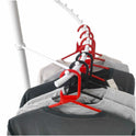 White Spiral Clothes Rail Display Stand with Castors