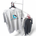 White Spiral Clothes Rail Display Stand with Castors