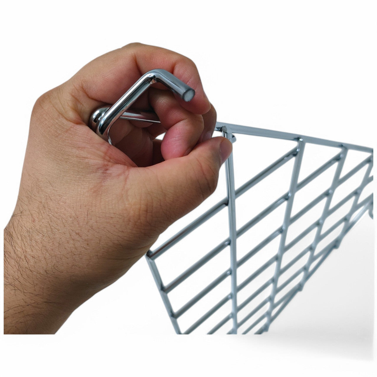 Triangular Shelf For Grid Mesh Panels