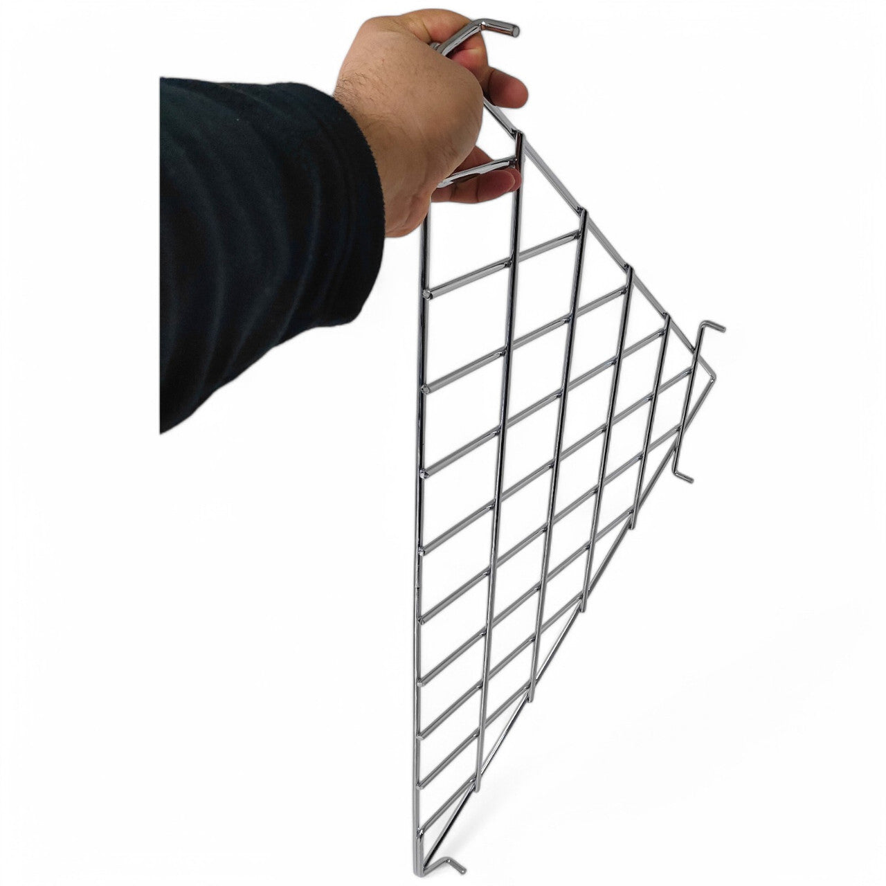 Triangular Shelf For Grid Mesh Panels