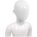 Child Plastic Egg Head Display Mannequin – Glossy White-70cm