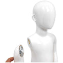 Child Plastic Egg Head Display Mannequin – Glossy White-70cm