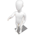 Child Plastic Egg Head Display Mannequin – Glossy White-70cm