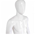 Male Plastic Display Egg Head Mannequin – White 190cm