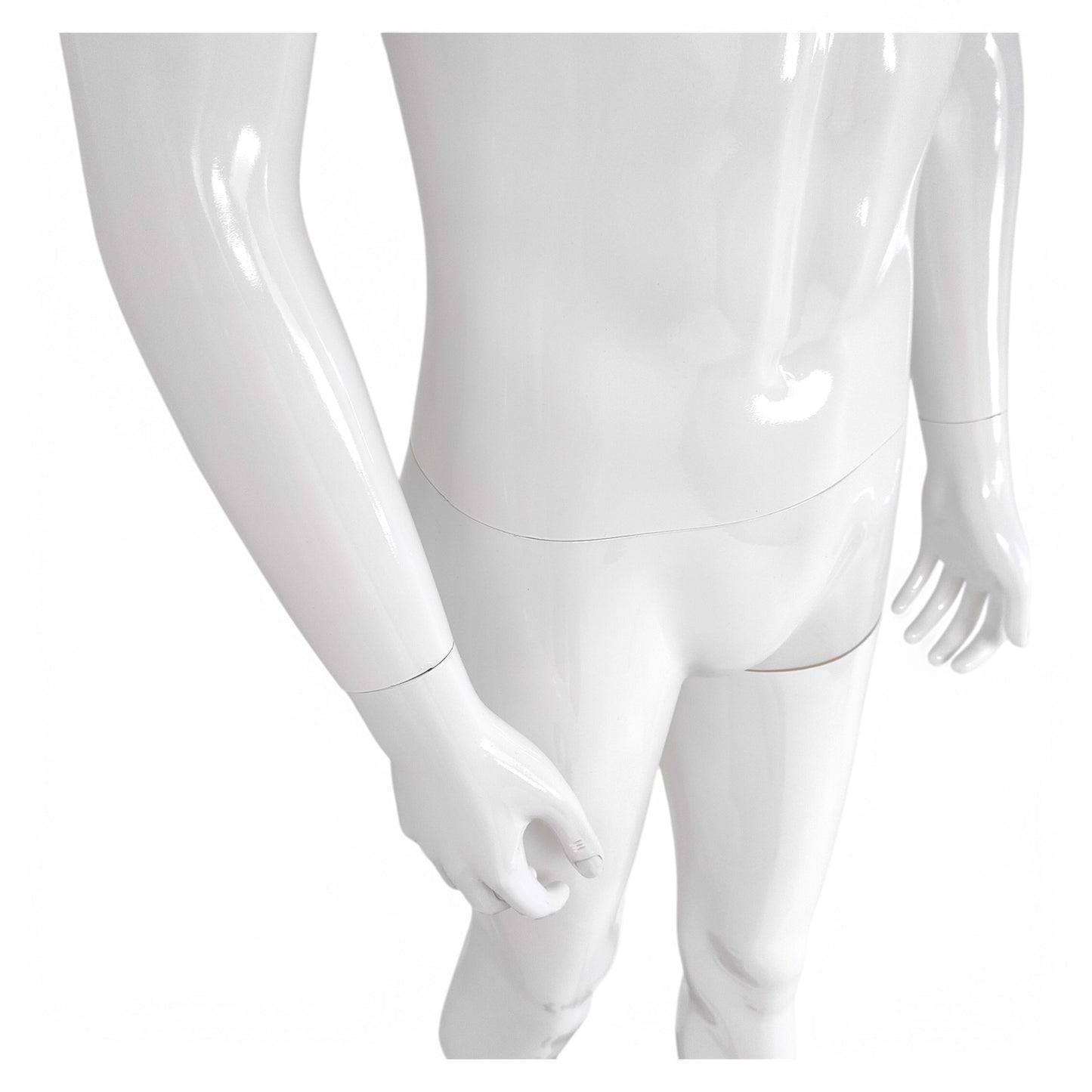 Male Plastic Display Egg Head Mannequin – White 190cm