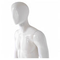 Male Plastic Display Egg Head Mannequin – White 190cm