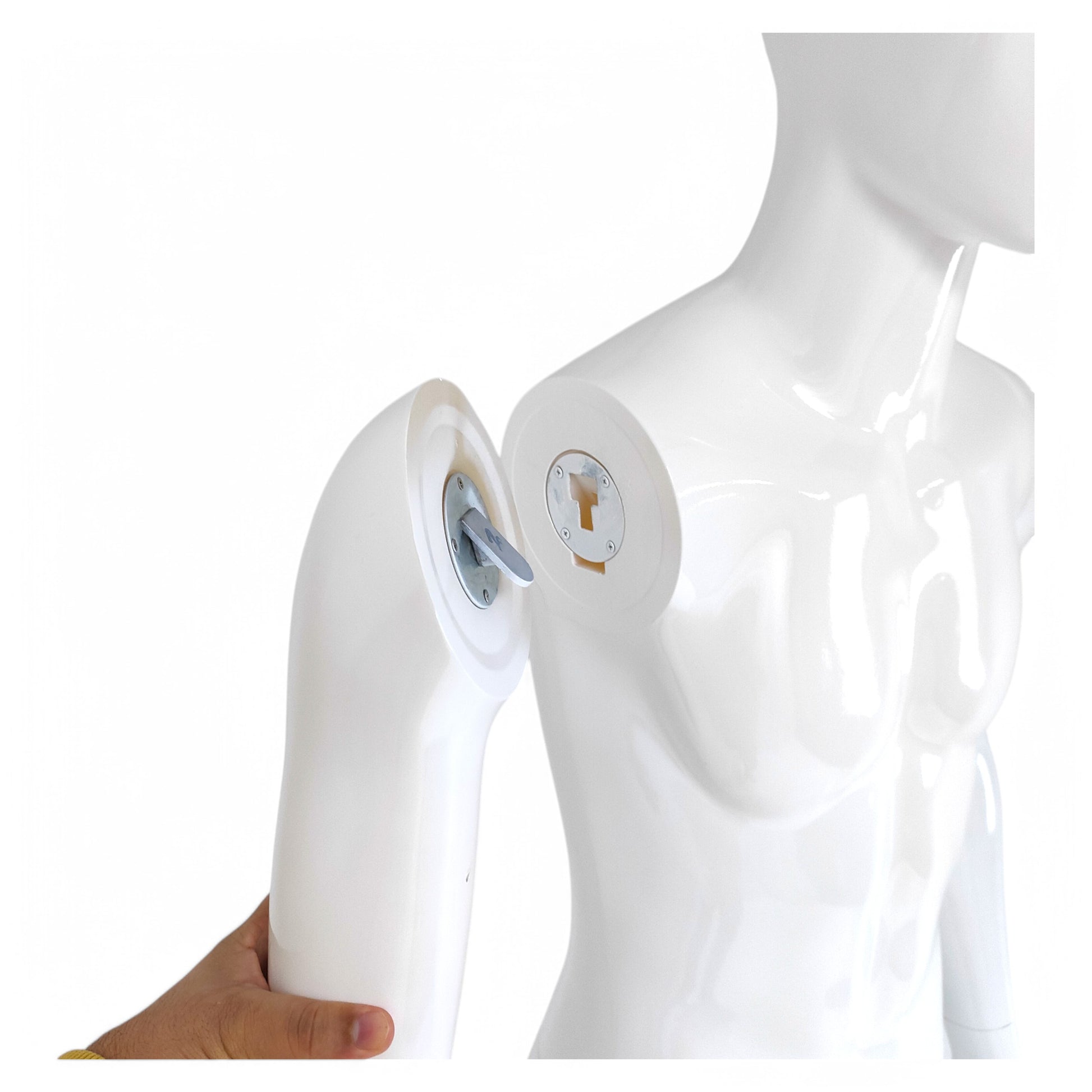 Male Plastic Display Egg Head Mannequin – White 190cm