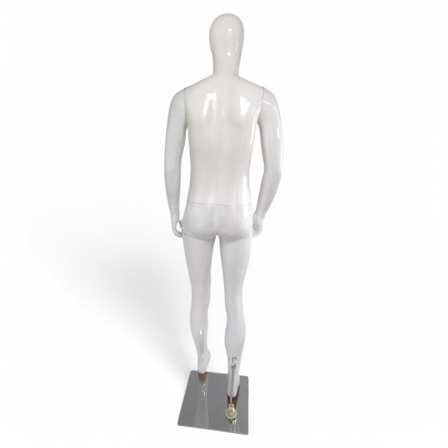 Male Plastic Display Egg Head Mannequin – White 190cm