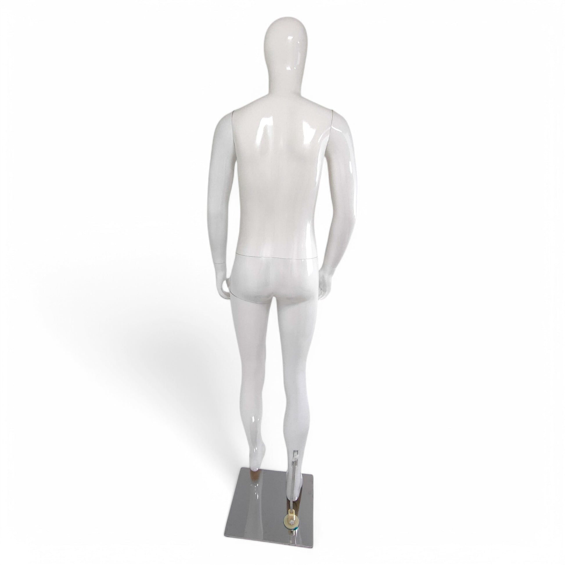 Male Plastic Display Egg Head Mannequin – White 190cm