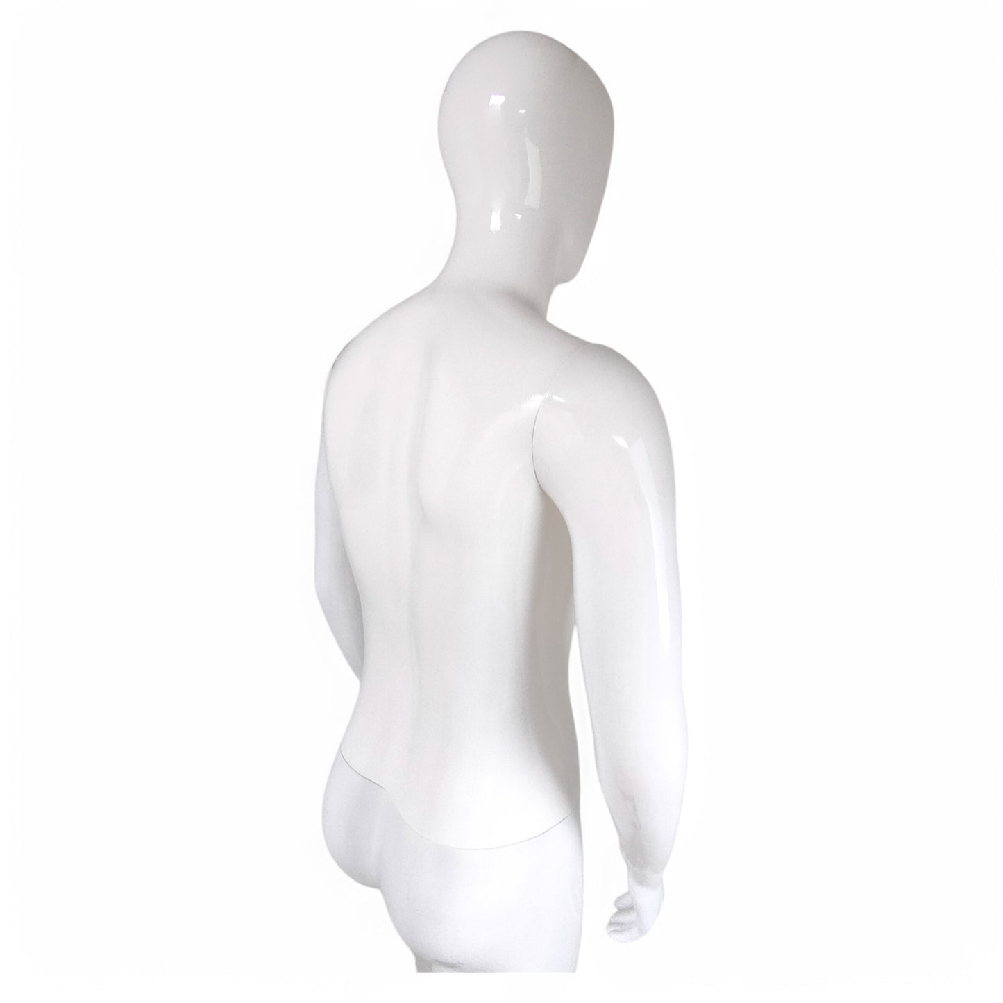 Male Plastic Display Egg Head Mannequin – White 190cm