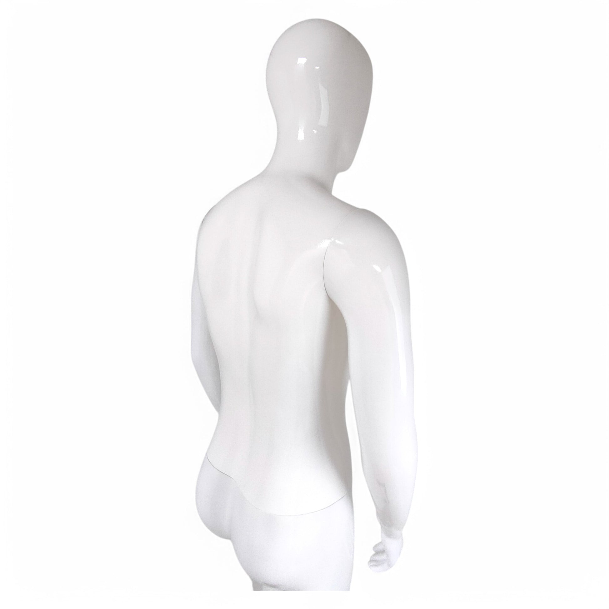 Male Plastic Display Egg Head Mannequin – White 190cm