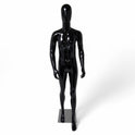 Male Plastic Display Egg Head Mannequin – Black 190cm