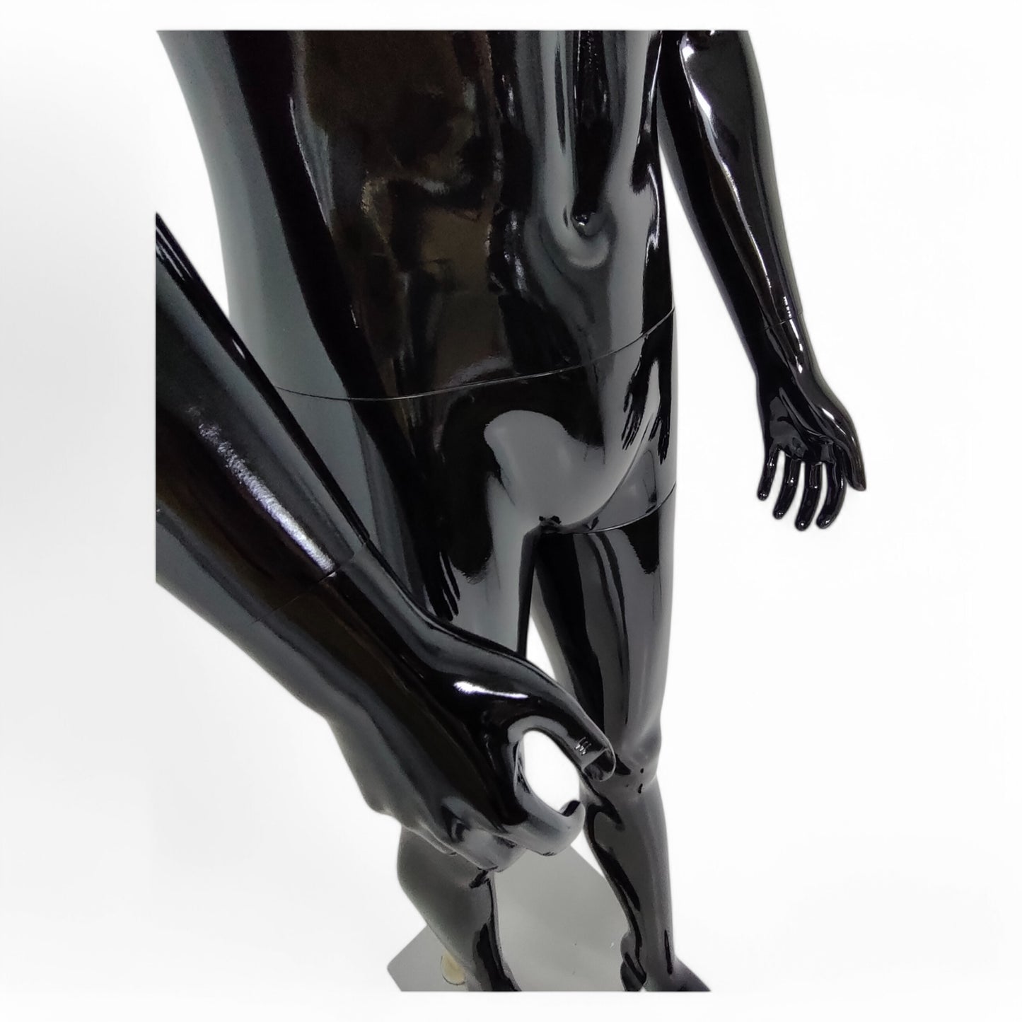Male Plastic Display Egg Head Mannequin – Black 190cm