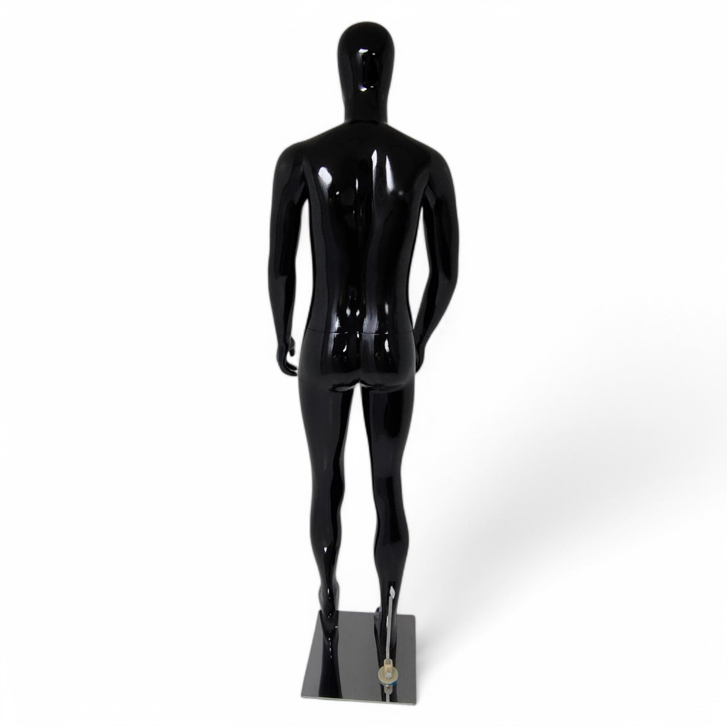 Male Plastic Display Egg Head Mannequin – Black 190cm