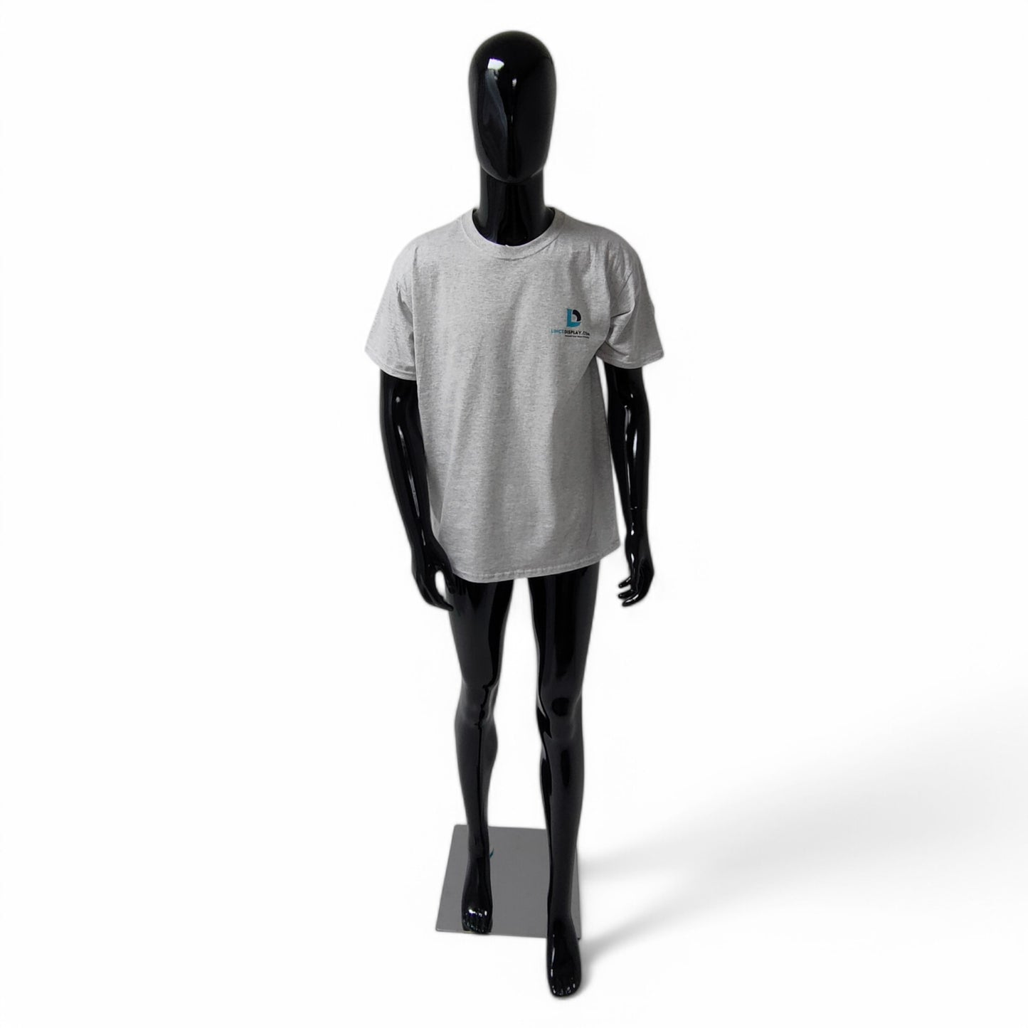 Male Plastic Display Egg Head Mannequin – Black 190cm