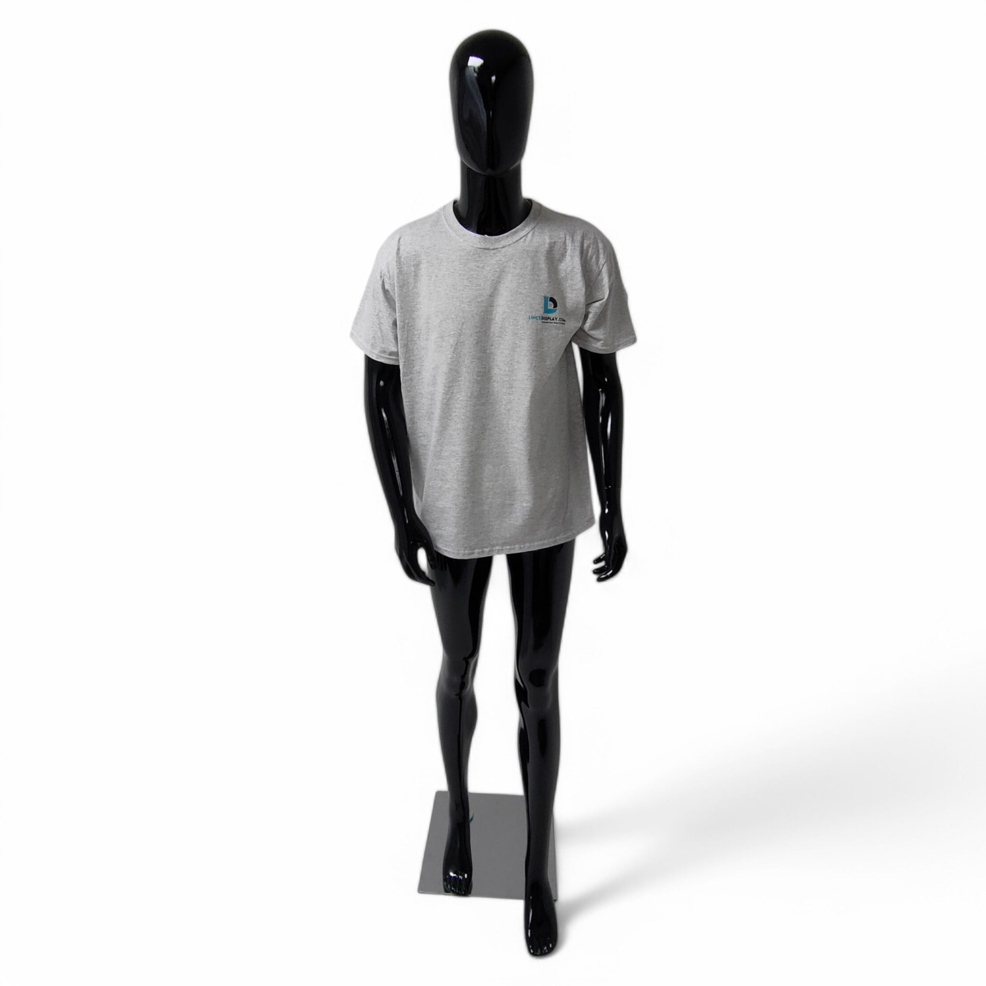 Male Plastic Display Egg Head Mannequin – Black 190cm