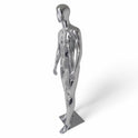 Male Plastic Display Egg Head Mannequin – Chrome 190cm