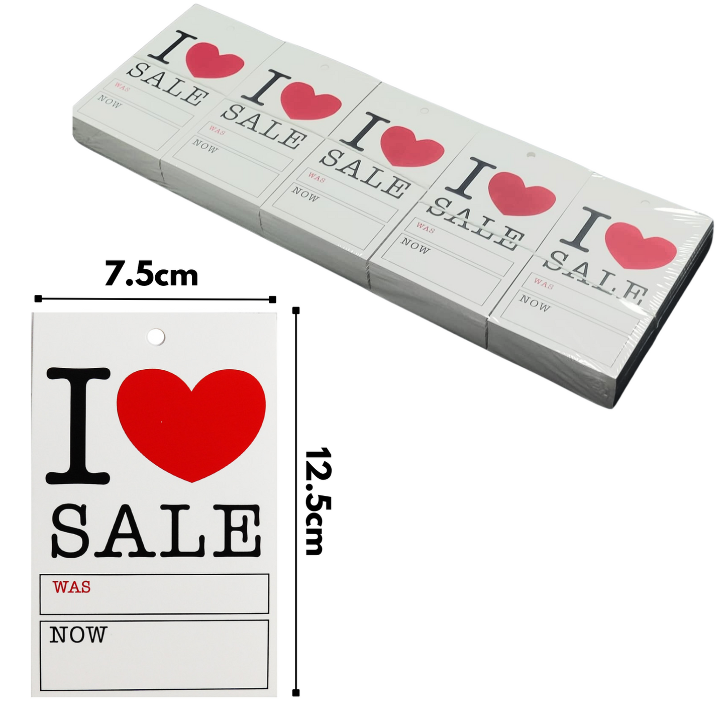I love Sale Sale Cards Tagging Gun Swing Sale Was Now Ticket Large Size Pack 500