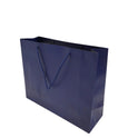 Blue Paper Carrier Bags with Rope Handles – Various Sizes and Matt Finishes
