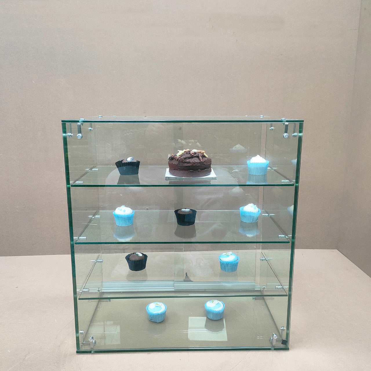 New Heavy Duty Countertop Ambient Glass Sweet Food Display Cabinet Case