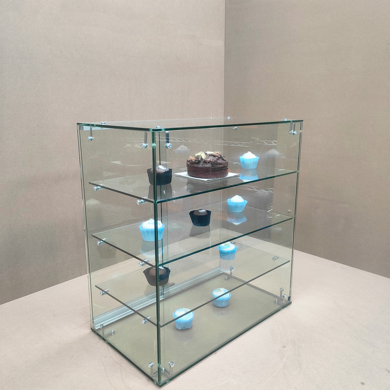 New Heavy Duty Countertop Ambient Glass Sweet Food Display Cabinet Case